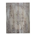 Goyave medaillon - tapis graphique effet m�daillon beige 120 x 170 cm