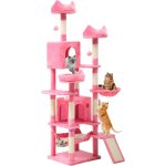 Grand arbre a chat, taille xl, 137 cm de haut, avec 2 poteaux en sisal, 1 plateformes, 2 niches, hamac, ...