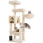 Grand arbre a chat xxl pour maine, 168 cm, pour grands chats, avec hamac surdimensionn, poteaux en sisal ...