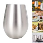 Grand gobelet a bire en acier inoxydable de 510ml, verres a vin en forme d'uf, pour cocktail, en mtal ...