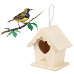 Grand nid d'oiseau suspendu en bois naturel, cage a oiseaux, lieu de repos, extérieur mural, boîte en ... Grand nid d'oiseau suspendu en bois naturel, cage a oiseaux, lieu de repos, extérieur mural, boîte en ...