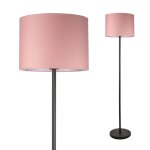Grand reverie lampadaire max20w e27 noir / rose 230v tissu / m�tal