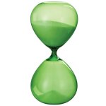 Grand sablier de d�coration vert en verre 30 cm