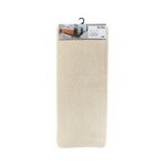 Grand tapis de salle de bain beige double vasque en microfibre 50 x 120 cm