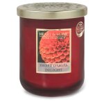 Grande bougie � la cire de soja dahlia royal - heart and home