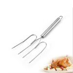 Grande fourchette a poulet rôti en acier inoxydable, pour mouton et dinde grillés, barbecue en plein ... Grande fourchette a poulet rôti en acier inoxydable, pour mouton et dinde grillés, barbecue en plein ...