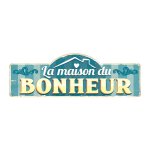 Grande plaque mtallique bonheur