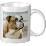 Grande tasse a cafe en ceramique avec chien anglais drole, grande tasse a the pour le bureau et la maison, ...