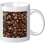 Grande tasse a cafe en ceramique avec grains de cafe torrefies droles, grande tasse a the pour le bureau ...