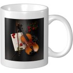 Grande tasse a cafe en ceramique pour partitions de violon, grande tasse a the pour le bureau et la maison, ...