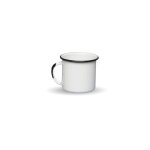 Graniteware tasse a caf expresso en acier emaill - blanc