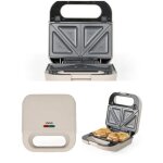 Grill + gaufrier + croque 750w - 3 sets de plaques interchangeables rev�tement antiadh�sif