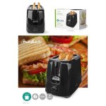 Grill pain � deux fentes 700w pour griller les tartines de pain - couleur noire cadeaux de no�l