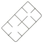 Grille email droite ou gauche four cuisinire (73x3945 thermor singer vedette thomson brandt)