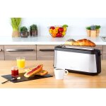 Grille pain avec 1 fente 1000w gris noir