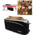 Grille - pain pour baguette noir 1300w 2 longues et larges fentes ejection automatique design