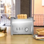 Grille pain electrique avec 2 fentes 800w gris violet