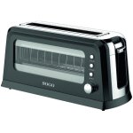 Grille pain avec une longue fente 900w gris noir Grille pain avec une longue fente 900w gris noir