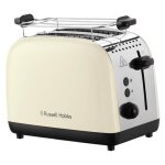 Grille - pain russell hobbs colours plus - 2 tranche - 2 emplacements - cr�me