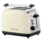 Grille - pain russell hobbs colours plus - 2 tranche - 2 emplacements - cr�me