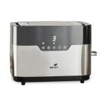 Grille - pain tactile 2 larges fentes inox smart toaster coloris inox