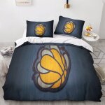 Grizzlies memphis housse de couette enfant, nba basketball parure de lit double�xcm� en microfibre avec ...