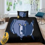 Grizzlies memphis housse de couette enfant, nba basketball parure de lit single�xcm� en microfibre avec ...