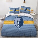 Grizzlies memphis parure de lit pi��ces x housse de couette et taies, bedding microfibre ensemble de ...