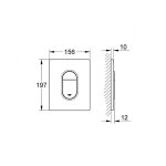 Grohe arena cosmopolitan plaque de commande, montage vertical, 38844000