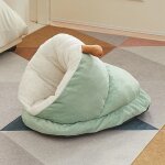 Grotte chaude pour animaux de compagnie lit d'hiver pour chats petits chiens lit pour chat auto - chauffant ...