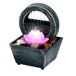 Grundig arti casa fontaine de table fleur de lotus fontaine d'int�rieur avec lumi�re led effet positif ...