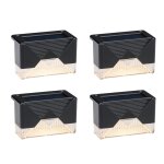 Grundig lampe solaire ext�rieur pack de 4 - lumi�re solaire pour terrasse et cl�ture - lumi�re blanche ...