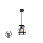 Guide pendentif 1xe27 noir regx18x18cm