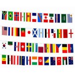 Guirlande drapeaux coupe du monde football 2026 banderole 15m 48 drapeaux pays du monde 21x14cm wm 2026 ...