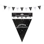 Guirlande a fanions anniversaire 6m noir