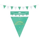 Guirlande a fanions anniversaire 6m vert