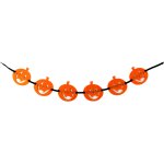 Guirlande en feutrine pour halloween 1m citrouille 6 formes de 8cm