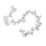 Guirlande fleurs cerisier artificielles 1. 8m blanc