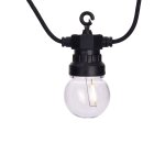 Guirlande led ext�rieure avec 20 ampoules benicadell 12. 5m blanc chaud 2700k
