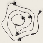 Guirlande led ext�rieure avec 5 douilles b22 5m noir ip44 noir