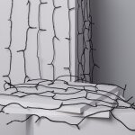 Guirlande led ext�rieure solaire c�ble 22m blanc chaud 3000k