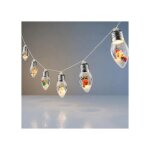 Guirlandes led roadtime type snow globe 2 m, lot de 2 d�coratives sapin de no�l, boules plastique transparente ...
