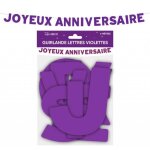 Guirlande lettres anniversaire 4m violet