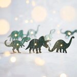 Guirlande lumineuse 20 dinosaures en bois a micro led