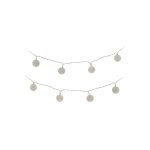 Guirlande lumineuse edm - boules argent�es - esprit de no�l - lumi�re chaude - 10 ampoules led - 2, 5 ...