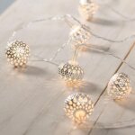 Guirlande lumineuse led 10 mini boules marocaines a piles