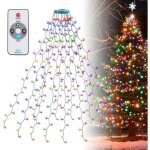 Guirlande lumineuse led sapin no�l 400 led multicolore 1 - 2. 5m, 8 modes, t�l�commande, ip44, jardin, ...