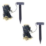 Guirlande lumineuse solaire led 2 pcs blanc chaud vidaxl vidaxl