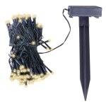 Guirlande lumineuse solaire led blanc chaud dcoration de nol vidaxl vidaxl