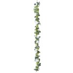Guirlande rosier artificiel blanc feuillage 1. 8m